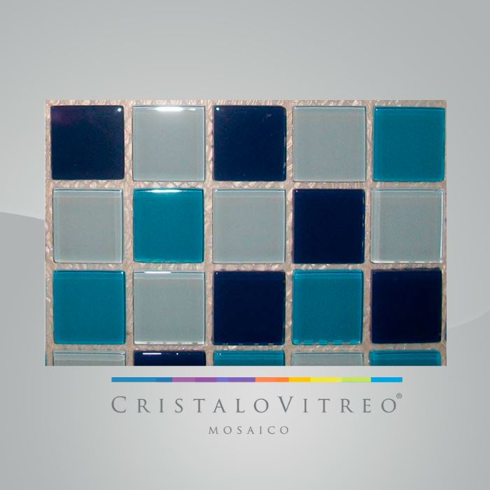 MOSAICO CRISTALO VITREO MEZCLAS AZULES 2&#465X2&#465 &#40MT2&#41